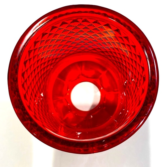 Fairy Lamp Diamond Point Ruby Red With Cadmium Glow - Picture 9 of 9